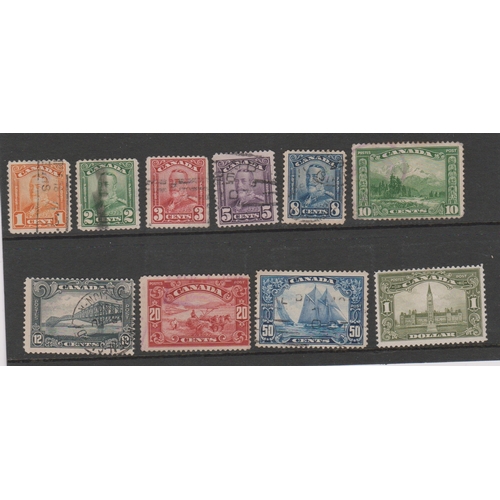 113 - Canada 1928-29 - Postage SG275-277 used, SG279-284 used, 285 m/m $1 olive green, cat value £244+