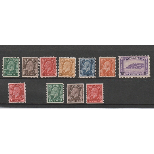 117 - Canada 1932-33 - George V - SG319-325 m/m set, SG321 F/used 3c, SG326-328 m/m coil stamp set, cat va... 