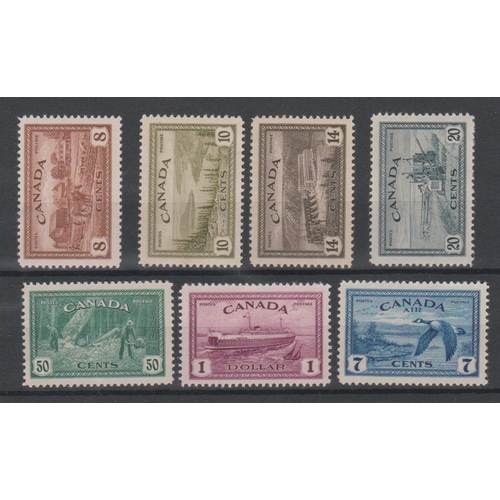 129 - Canada 1946- 47 - Peace Re-conversion Postage and Air Issues - SG401-407 m/m set, cat value £50