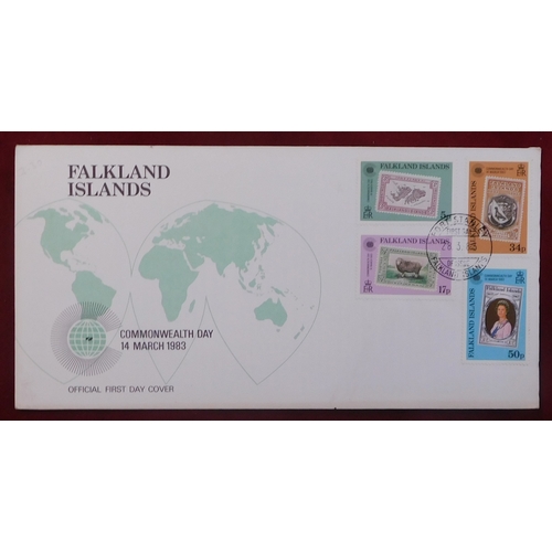 193 - Flakland Islands 1982-1984 - Group of (4) unaddressed FDCs cancelled Port Stanley