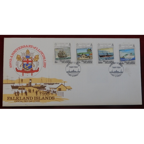 193 - Flakland Islands 1982-1984 - Group of (4) unaddressed FDCs cancelled Port Stanley