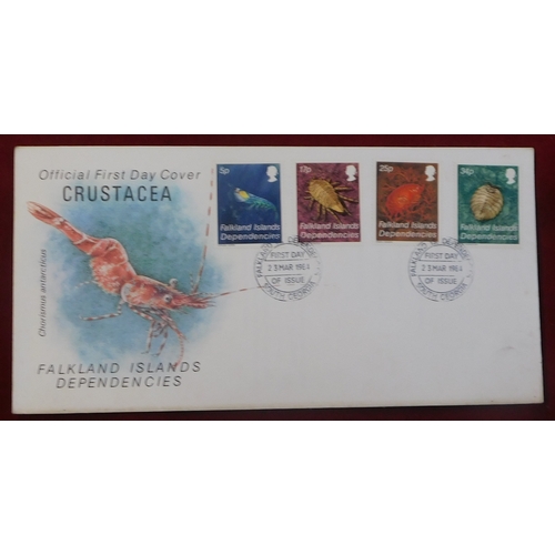 196 - Falkland Islands Dependencies 1982 - 84 - Group of (4) unaddressed FDCs cancelled South Georgia