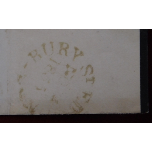 23 - 1838 - EL dated 3rd Dec 1838 posted to East Dereham, manuscript 8, Bury St Edmunds/NDE3/1838 cancel