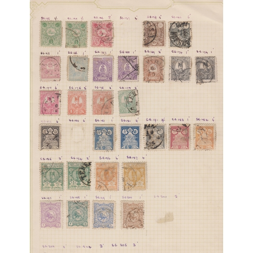 375 - Iran (Persia) 1885-1922 - Collection of m/m and used on (6) pages, cat value £170