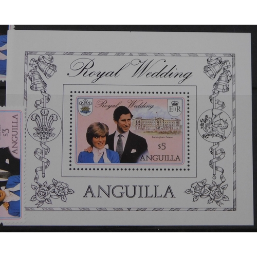 41 - Anguilla 1981 - Royal Wedding, SG464 - 466 u/m set, SG MS467 u/m miniature sheet, SG 464-466 u/m col... 