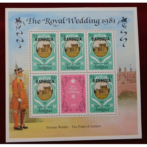 47 - Barbuda 1981 - Royal Wedding 2nd issue SG572 - 574 u/m set, SG MS575 u/m miniature sheet, SG572-574 ... 