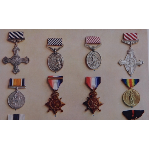 539 - Orders and Medals and Badges Created by King George V-fine 1935 colour poster size print (10