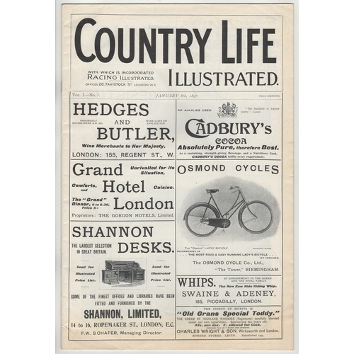 541 - 1897-(Jan 8th) Country Life Illustrated Vol1 No.1-in very fine condition, players nicely cut full pa... 
