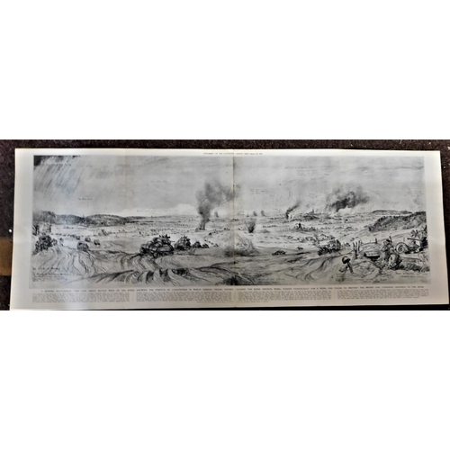 543 - Illustrated London News 1945-(24th March) supplement-a remarkable four page panoramic war artist dra... 