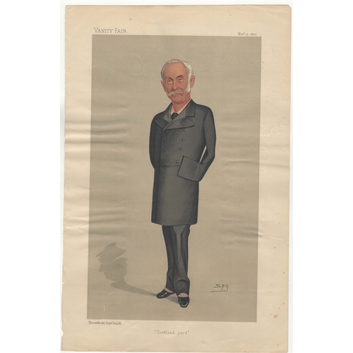 546 - 1890-Spy Print-Vanity Fair-Sir Edward Bradford chief commissioner of the Metropolitan Police-slightl... 