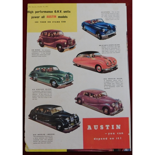 557 - Austin - Stand 150 1951 - full page colour advertisement six models with defauts - impressive 8