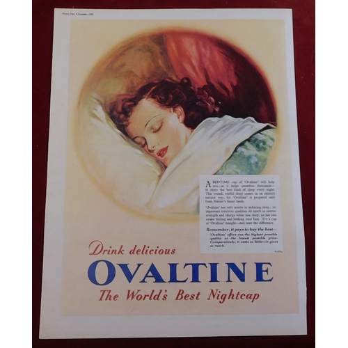 563 - Ovaltine 1950 - Full page colour advertisement 'Drink delicious Ovaltine The World's Best Nightcap' ... 