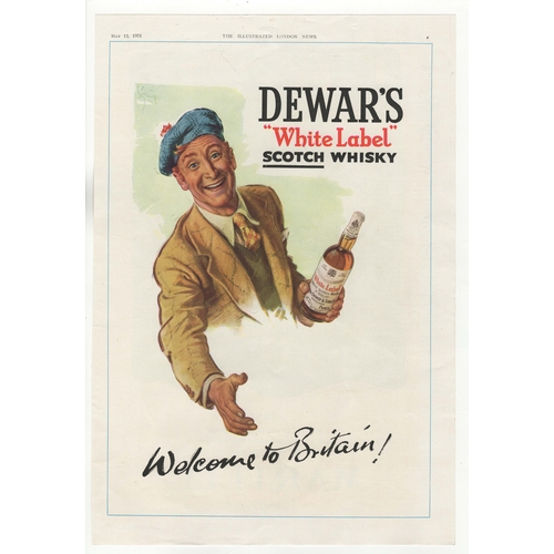 564 - Dewars White Label Scotch Whisky 1951-full page colour advertisement-very good 10