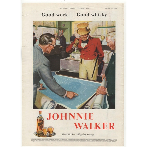 574 - Johnnie Walker Whisky 1946-full page colour advertisement-very fine 10