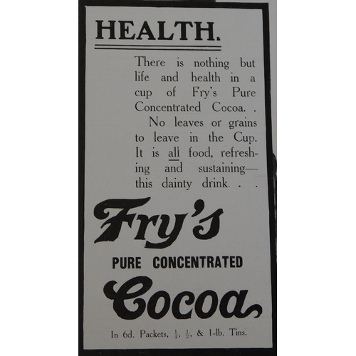 576 - Fry's Coca 1905 - Full page black and white advertisement ' Precious To The ast Drop', small margina... 