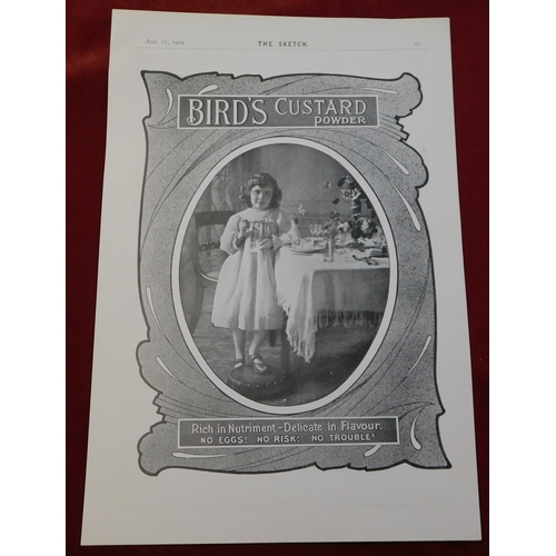 589 - Bird's Custard Powder 1904 - Full page advertisement, black and white 22cm x 34cm - classic early ad... 