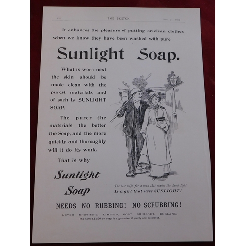 590 - Sunlight Soap 1904 - full page black and white, 'Needs no Rubbing, No Scrubbing (Lever Brothers) 24c... 