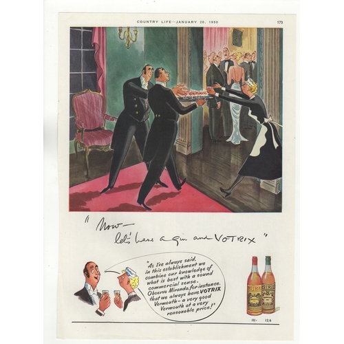 592 - Votrix Vermouth 1950-full page colour advertisement - very fine-10