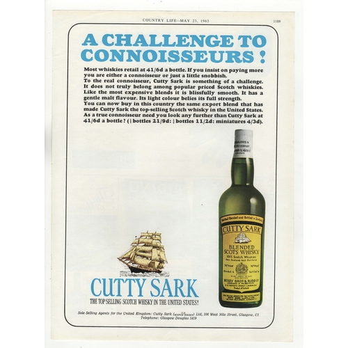 595 - Cutty Sark Whisky 1963-full page colour advertisement-very fine 92 x 122