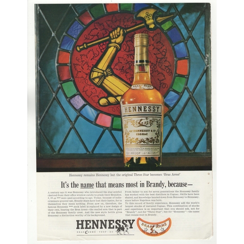 596 - Hennessy Brandy 1962-full page colour advertisement-very fine 9