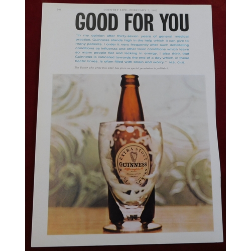 599 - Guinness 1963 - full  page colour advertisement 'Good For You' 24cm x 32cm