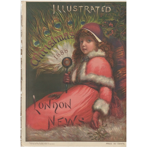 600 - Illustration London news 1888-Christmas Front Cover full colour-Superb 12