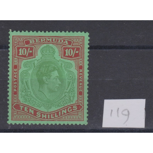 61 - Bermuda 1938 - 53 -  10/- SG119, l/m/mint cat value £400