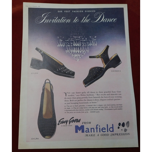 610 - Manfield Shoes - Full page colour advertisement 1956 - Make a Good Impression' our Foot Fashion Serv... 