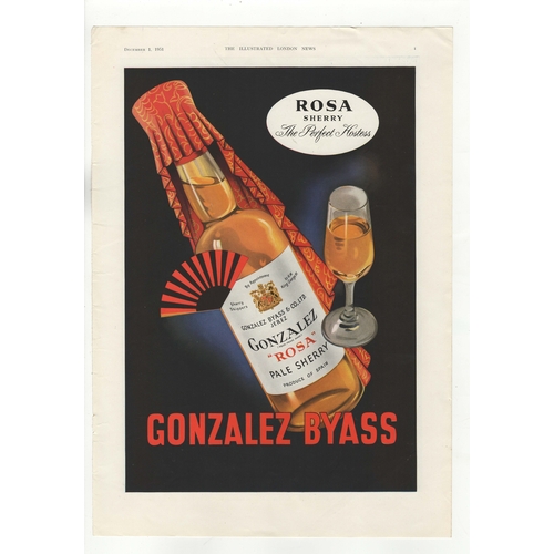 619 - Gonzales Byass 'Rosa' Sherry 1951-full colour advertisement 10