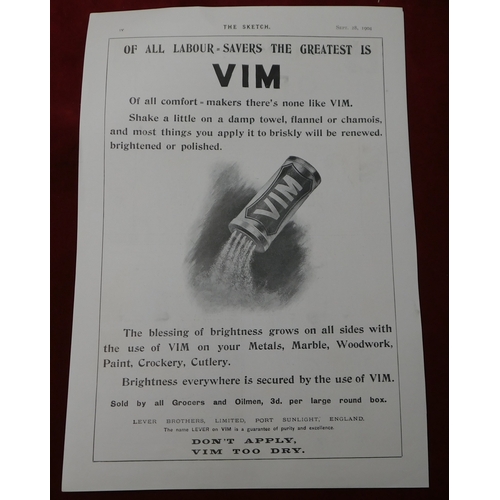 621 - Vim - (Lever Brothers) 1904 - (Sept 28) Full page classic black and white advertisement, 'Of All Lab... 