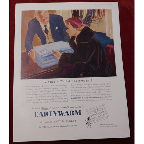 625 - Early Warm Witney Blankets 1953 - Full page colour advertisement 'All Wool' 8.1/2