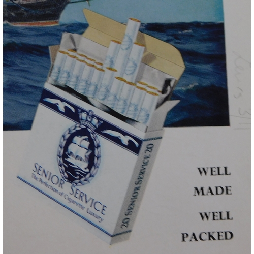626 - Senior Service Cigarettes 1959 - Full page colour advertisement, 'Famous Names in the Royal Navy H.M... 
