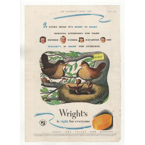 635 - Wright's Coal Tar Soap 1947-full page colour advertisement family/birds nest-10