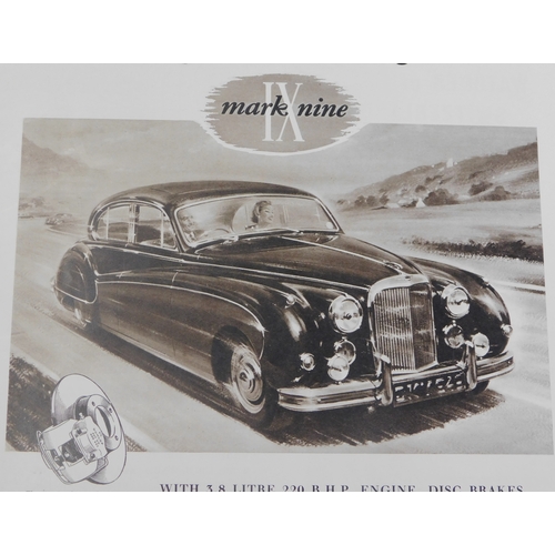 653 - Jaguar and now the Jaguar Mark Nine 1958 - full page black and white advertisement, iconic, with 3.8... 