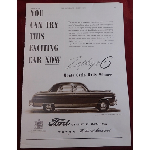 657 - Ford Zephyr-Six 1953 - Full page blacck and white advertisement, ' You Can Try This Excutive Car Now... 