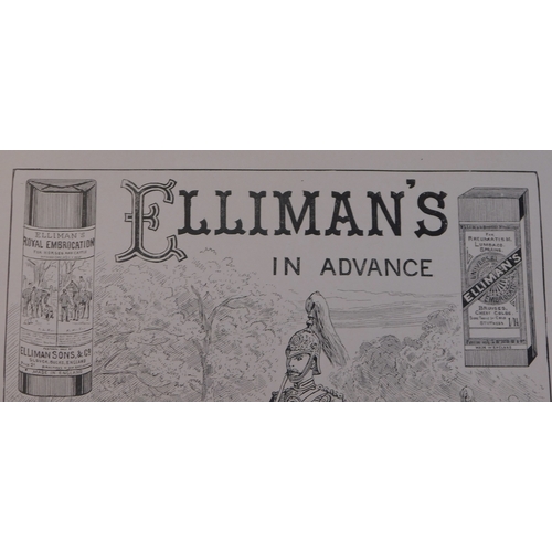 692 - Ellimans Embrocation 1898 - full page advertisement, Royal  For Horses A Classic advertisement one t... 