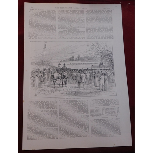 702 - The Universities Boat-Race 1891 - Double page print of the                 work of W.B Woollen's ' A... 