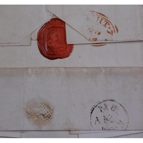9 - Great Britain 1827 - Wrapper dated 5th Dec 1827, posted within London black TP, Belvidere P. SR canc... 