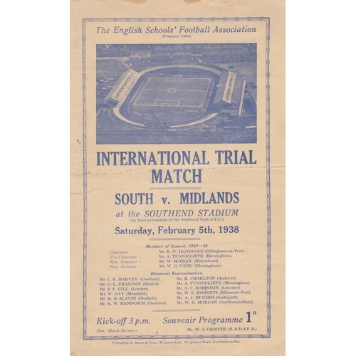 299 - Southend - South v Midlands Schools International Trial match at the Southend Stadium 5th February 1... 