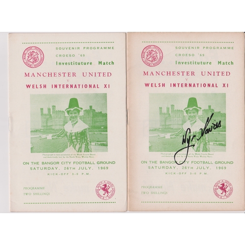 34 - Ticket and 2 programmes from the CROESO 69 Investiture Match Wales International X1 against Manchest... 