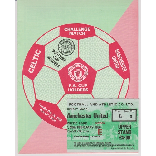 35 - Ticket and programme for 3 Manchester United matches in Scotland Dundee United v Manchester United U... 