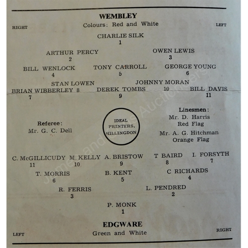 503 - Non-League programmes from the 1940s and 1950s to include programmes from Crook Town, Dulwich, Edgwa... 