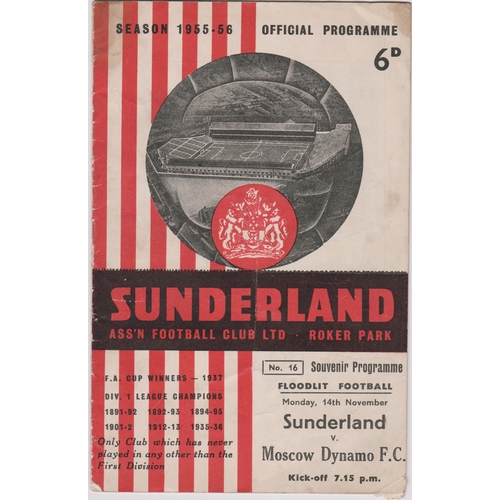 152 - A collection of 4 programmes from friendly matches in the 1950s between English and Continental team... 