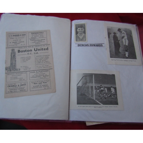 57 - A collection of memorabilia relating to the Munich air crash in which so many Manchester United play... 