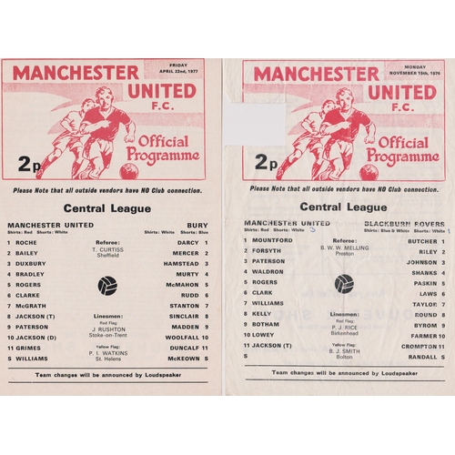 332 - A collection of 6 Manchester United home Reserves programmes from the 1976/77 season v Coventry City... 