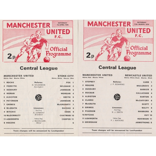 335 - A collection of 5 Manchester United home Reserves programmes from the 1977/78 season v Wolverhampton... 