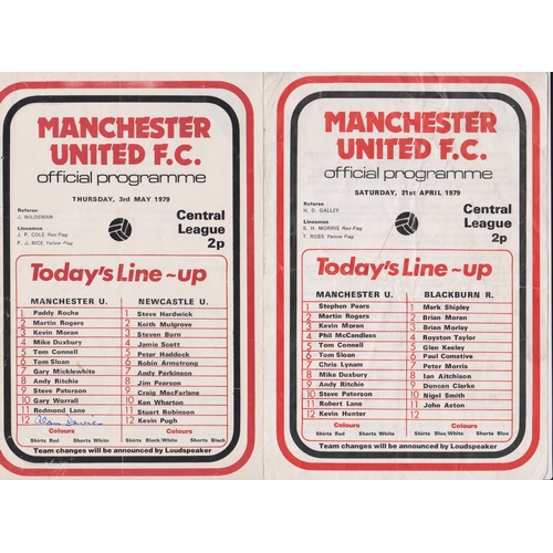 341 - A collection of 5 Manchester United home Reserves programmes from the 1978/79 season v West Bromwich... 