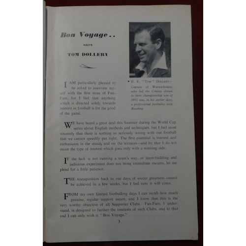 296 - Fan-Fare Magazine (programme size) Volume 1 Number 1 published for the 1954/55 season covering Midla... 