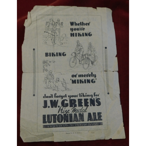 465 - Programme Luton Town v Chelsea War League South 3rd February1945. Single sheet. Some tears. No writi... 