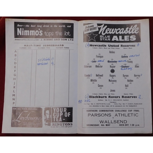 470 - Programmes from 3 Newcastle United Reserves home matches in the 1966/67 season against Blackburn Rov... 